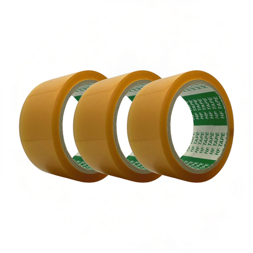 HF 50 Micron Premium Clear Packing Tape - 3 Pack