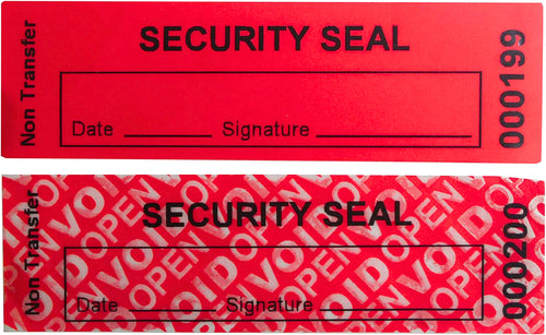Security Label (Small) 25mm x 83.75mm (Pack of 100)